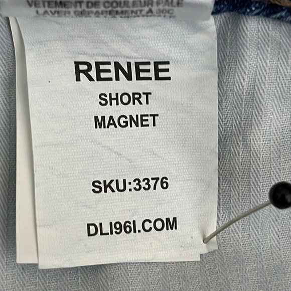 DL1961 Renee Shorts Medium Wash Raw Hem Distressing Cotton - NEW - Size 25 - Picture 12 of 12
